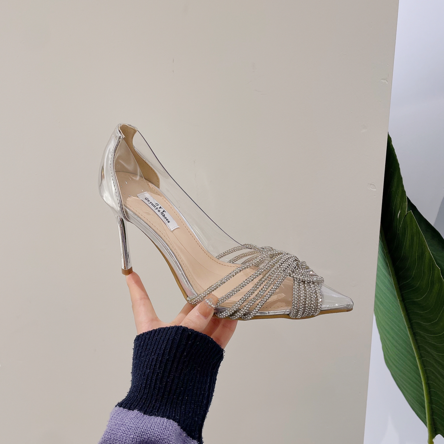 2023 Spring New Pointed Toe High Heel Slip On Shoes 35-40 - Image 3