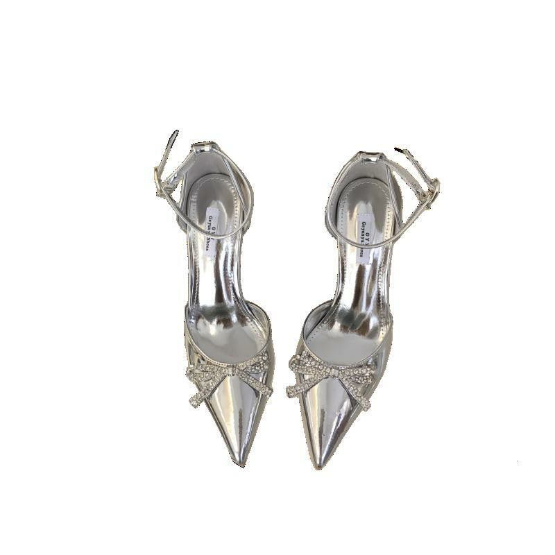 2024 New Style High Heel Wedding Shoes Pointed Toe 35-40 - Image 5