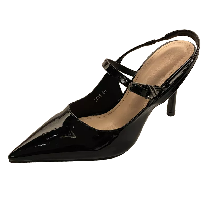 Women's Pointed Toe High Heel Buckle Strap Shoes 35-40 - Image 5