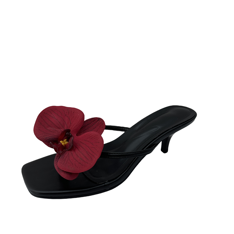2025 New Floral High Heel Thong Sandals for Women - Image 5