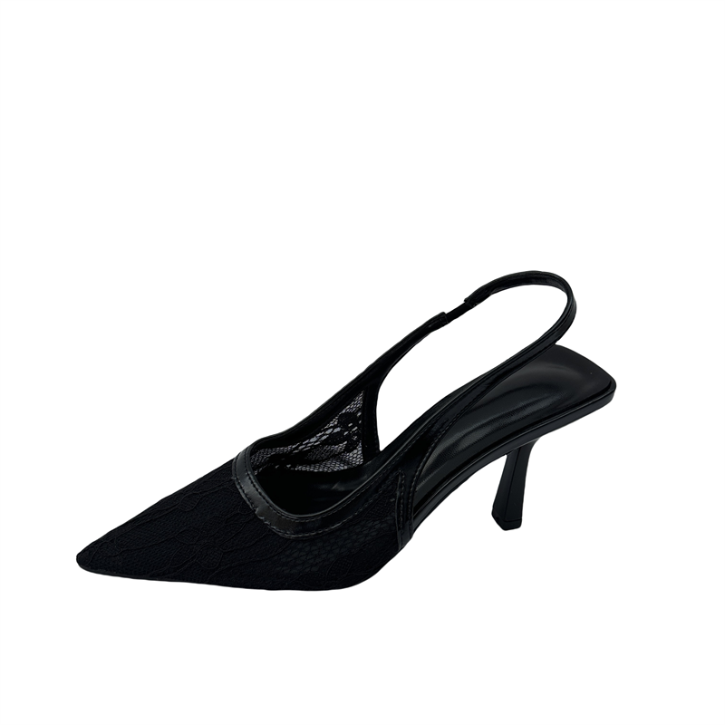 2025 Women's Lace Hollow Out Pointed Toe High Heel Sandals - Image 5