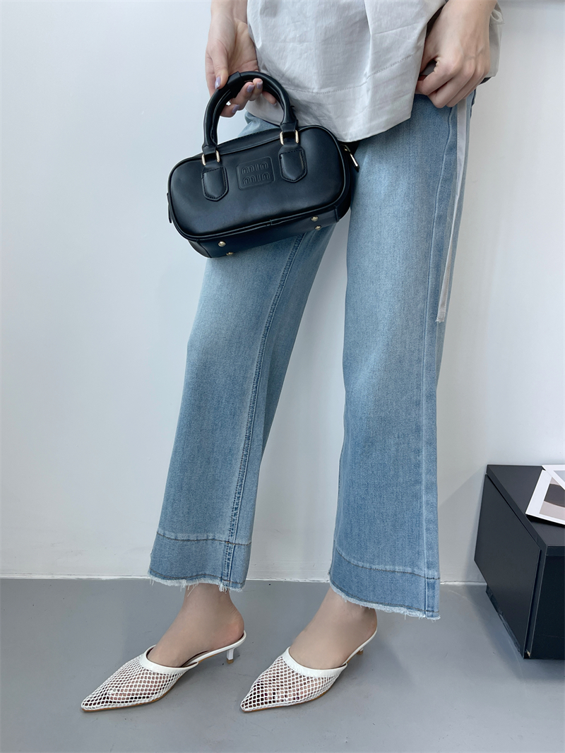 2025 New Fashion Pointed Toe Fishnet Breathable High Heel Slippers Sandals Women