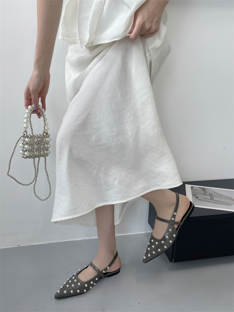 2025 Summer New Pointed Toe Half Slipper Back Strap Women's Sandals - Image 4